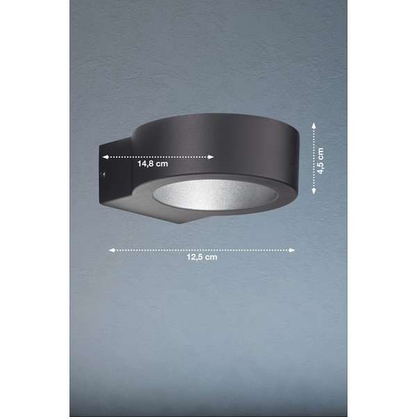 Melna LED sienas lampa Torres – Fischer & Honsel-image-3