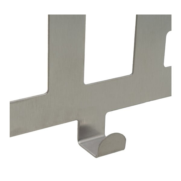 Matētas sudraba krāsas metāla durvju pakaramais 32 cm Bath – Casa Selección-image-1