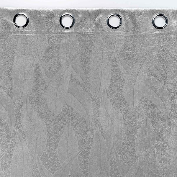 Gaiši pelēks samta gaismu necaurlaidīgs aizkars 135x280 cm Melodie – douceur d'intérieur-image-3