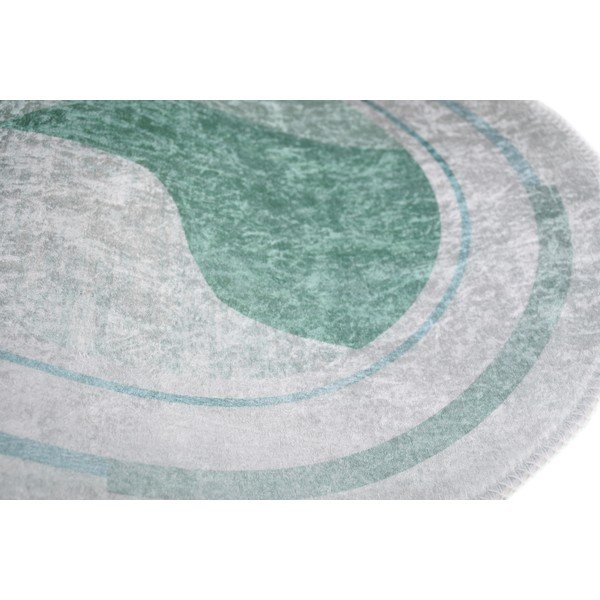 Krēmkrāsas/tirkīzzils mazgājams apaļš paklājs ø 80 cm Yuvarlak – Vitaus-image-2