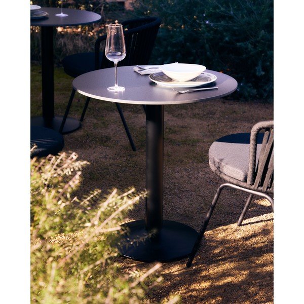 Metāla apaļš dārza ēdamgalds 68x68 cm Esilda – Kave Home-image-1