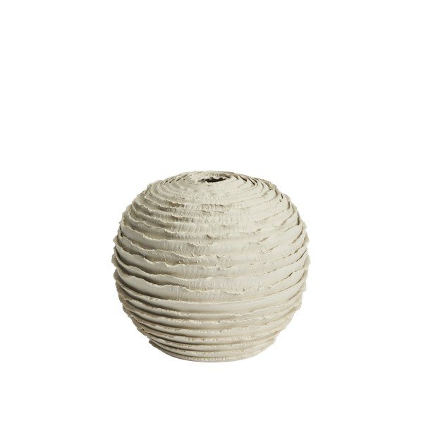 Krēmkrāsas keramikas rokām darināta vāze (augstums 21 cm) Evania – Kave Home