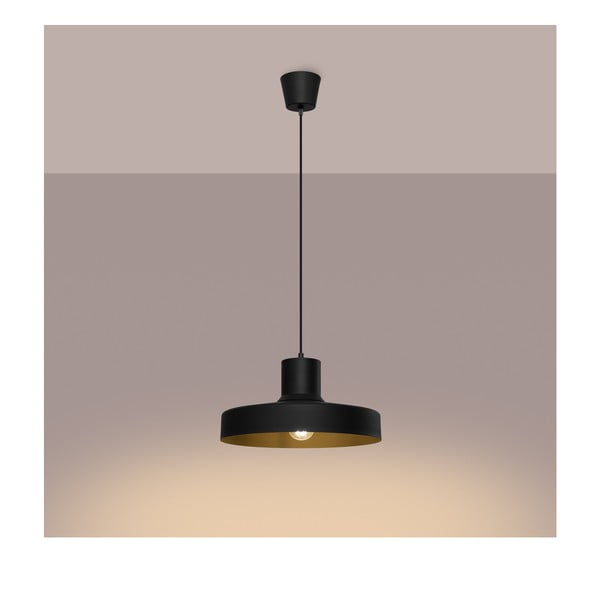 Melna piekaramā lampa ø 35 cm Vito – Sollux-image-4
