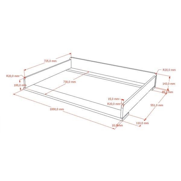 Tumša dabīga toņa pārtinamais galds (piemērotas kumodes dziļums 55 cm) ar riekstkoka imitāciju Ilyas – Vipack-image-2