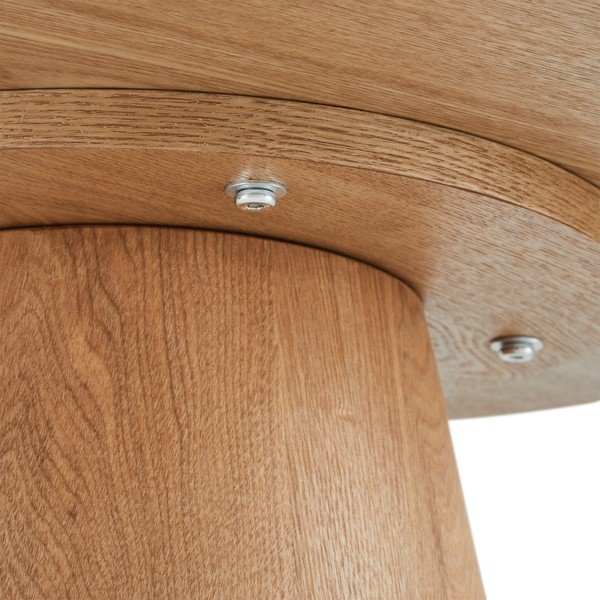 Dabīga toņa žurnālgaldiņš ar ozolkoka imitāciju ø 60 cm Tango – Furnhouse-image-4