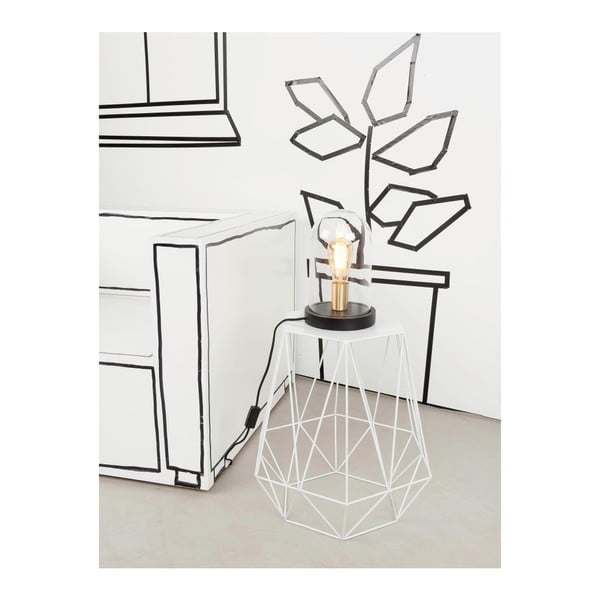 Melna galda lampa ar stikla abažūru (augstums 30 cm) Seattle – it's about RoMi-image-3