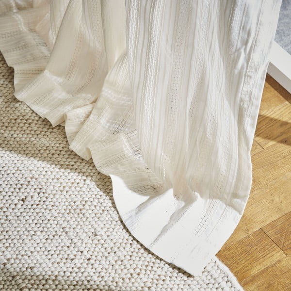 Balts dienas aizkars no voiles 140x229 cm Zofia Broderie Anglaise – Pineapple Elephant-image-2