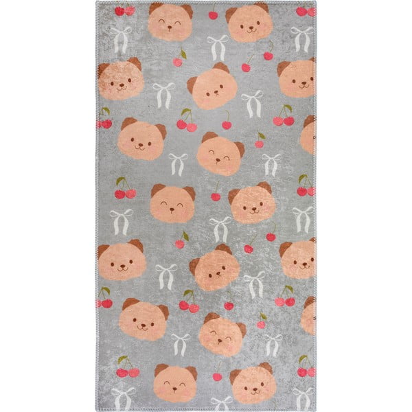 Pelēks/brūns mazgājams bērnu paklājs 120x180 cm Cute Teddies – Vitaus