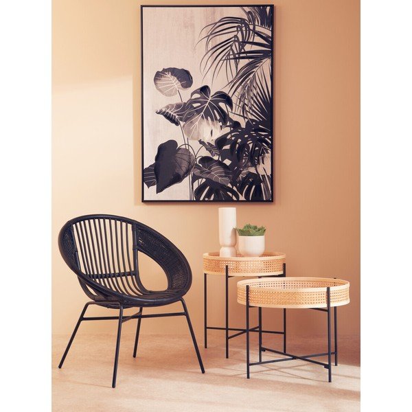 Dabīga toņa rotangpalmas apaļš žurnālgaldiņš ø 60 cm Depok – Premier Housewares-image-3