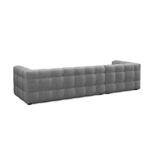 Pelēks samta stūra dīvāns Windsor & Co Sofas Vesta, kreisais stūris-image-4