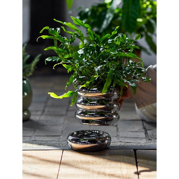 Akmensmasas puķu poda apvalks ø 16 cm Shine – Bloomingville-image-3
