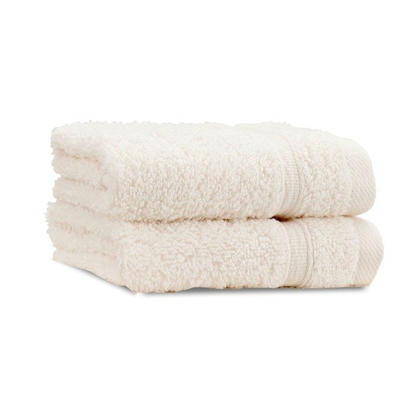 Krēmkrāsas frotē kokvilnas dvieļi (2 gab.) 30x30 cm Zero Twist – Catherine Lansfield