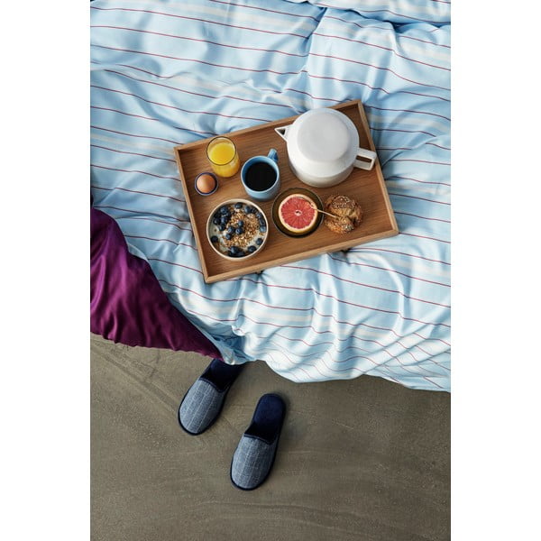 Zili violeta kokvilnas satīna gultasveļa Hübsch Sandra, 140 x 200 cm-image-3