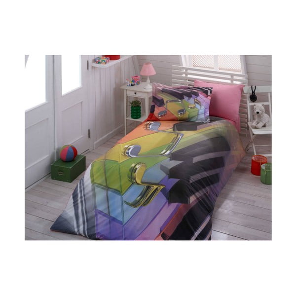 Kokvilnas poplīna gultas pārklājs Melody, 160 x 220 cm