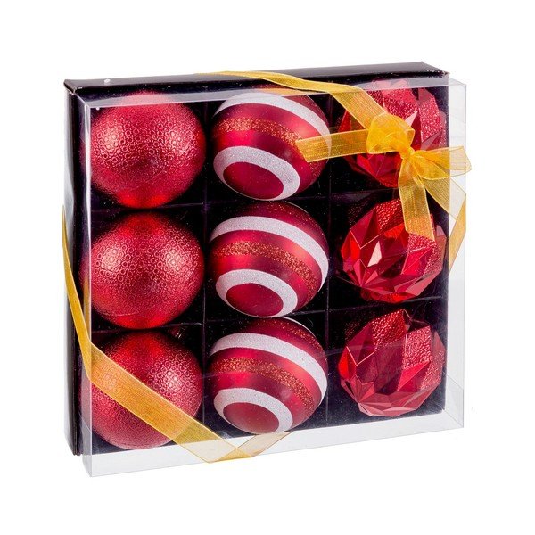 Ziemassvētku eglītes bumbiņas (9 gab.) ø 6 cm – Casa Selección