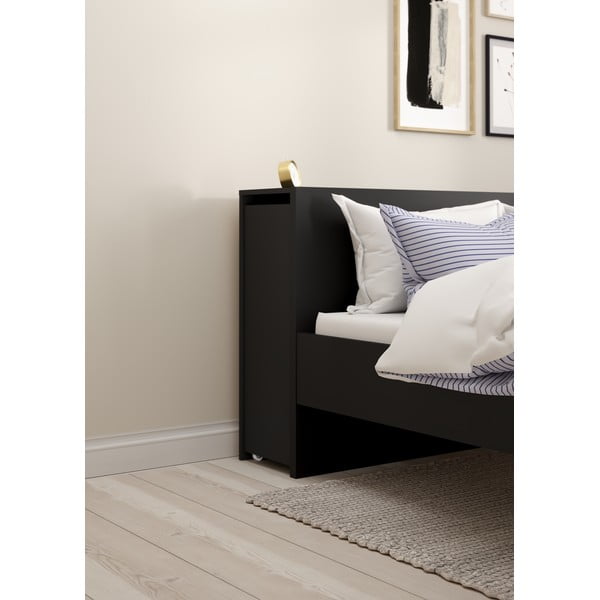 Melns gultas galvgalis 165x80 cm Naia – Tvilum-image-1