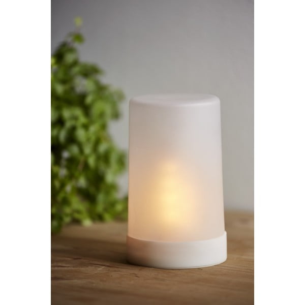 Balta āra LED gaismas dekorācija Star Trading Flame Candle, augstums 14,5 cm