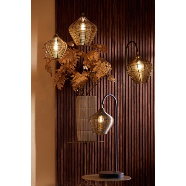 Bronzas krāsas metāla piekaramā lampa ø 27 cm Alvaro – Light & Living-image-1