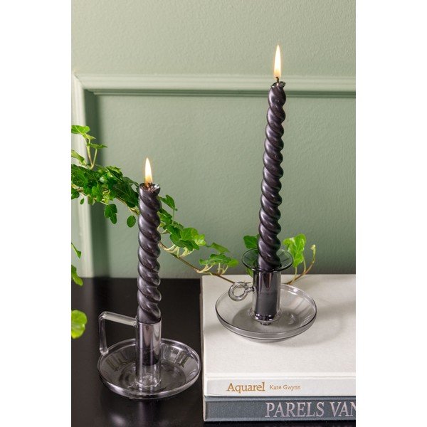 Pelēks stikla svečturis PT LIVING Mod-image-1