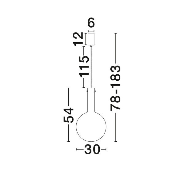 Pelēka stikla LED piekaramā lampa ar regulējamu spilgtumu ø 30 cm Nostos – Nova Luce-image-4
