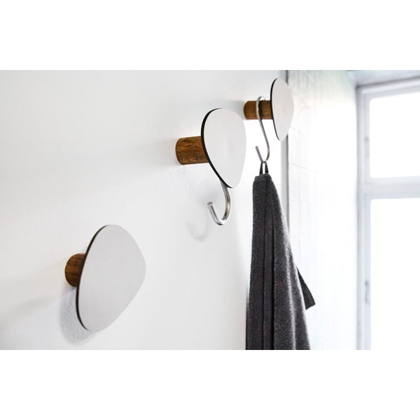 Gaiši pelēks tērauda sienas āķis Dot S Nupo – LIND DNA-image-1