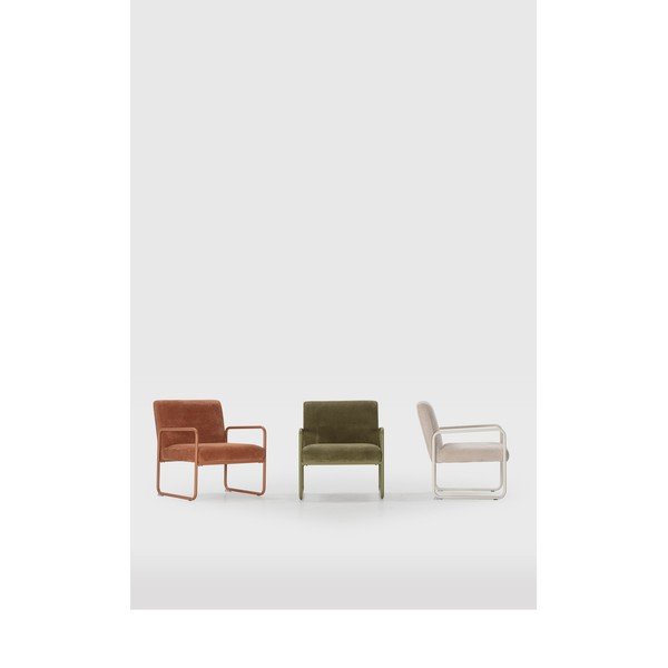 Zaļš atpūtas krēsls no šenila auduma Vince – MOME-image-1