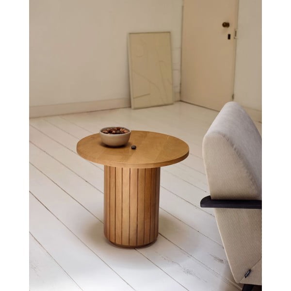 Apaļš glabāšanas galds no mango koka ø 60 cm Licia – Kave Home-image-1