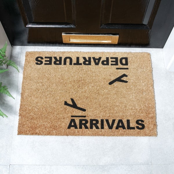 Kokosšķiedras kājslauķis 40x60 cm Arrivals and Departures – Artsy Doormats-image-2