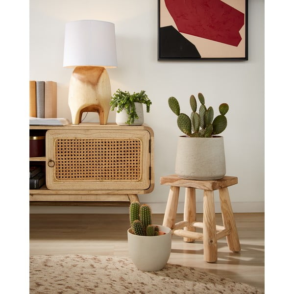 Divu gaiši pelēku betona podiņu komplekts Kave Home Lux-image-1