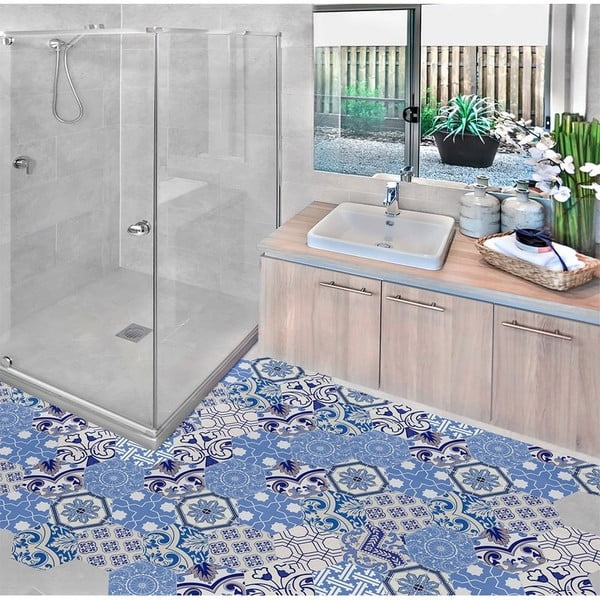 10 ūdensizturīgu grīdas uzlīmju komplekts Ambiance Ursulina, 20 x 18 cm-image-3