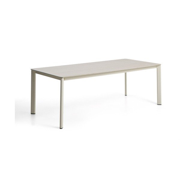 Dārza ēdamgalds ar akmens galda virsmu 100x220 cm Anafi – Kave Home