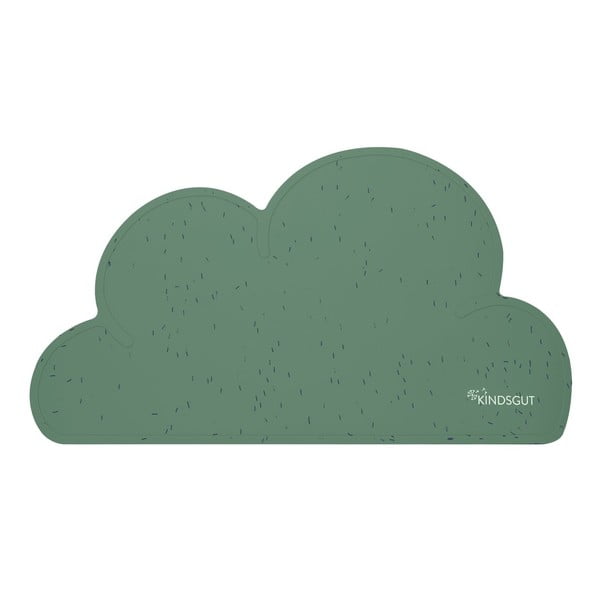 Tumši zaļš silikona paliktnis Kindsgut Cloud, 49 x 27 cm