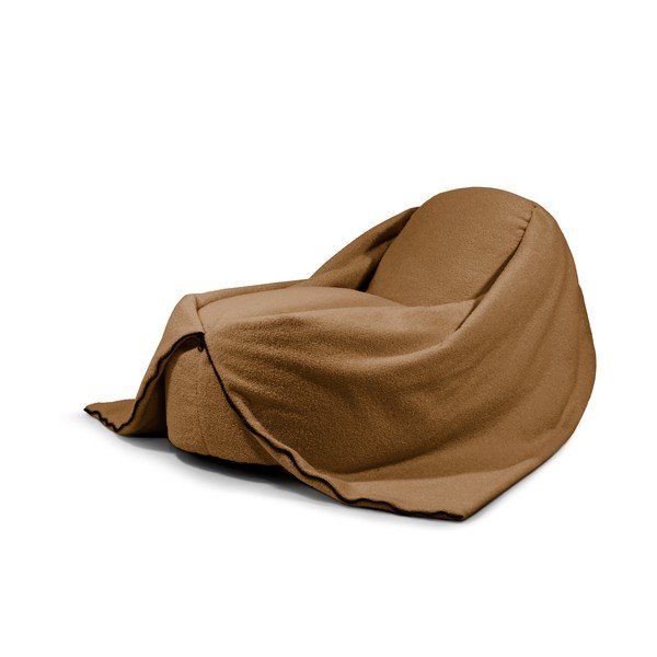 Brūns bērnu sēžammaiss no buklē auduma Cocoon 100 – SLOWDOWN