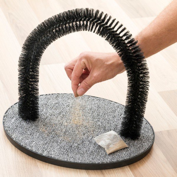 Skrāpēšanas vieta un birste kaķiem InnovaGoods-image-1