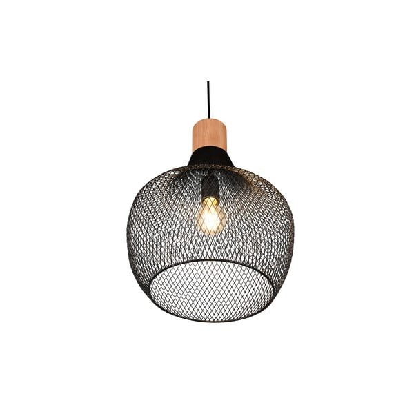 Melna piekaramā lampa ar metāla abažūru ø 33 cm Valeria – Reality-image-4