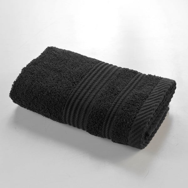 Melns frotē kokvilnas dvielis 30x50 cm Tendresse – douceur d'intérieur