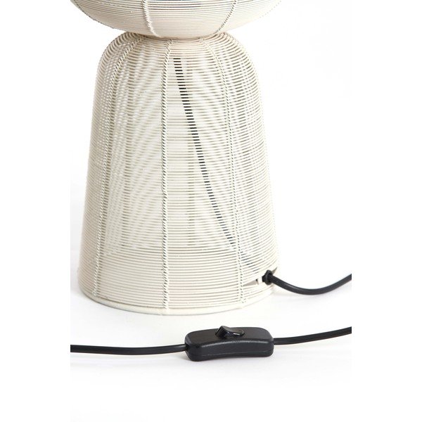 Krēmkrāsas galda lampa (augstums 42 cm) Aboso – Light & Living-image-4