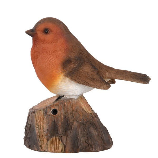 Polirezīna dārza statuja ar dziedošu putnu – Esschert Design-image-1