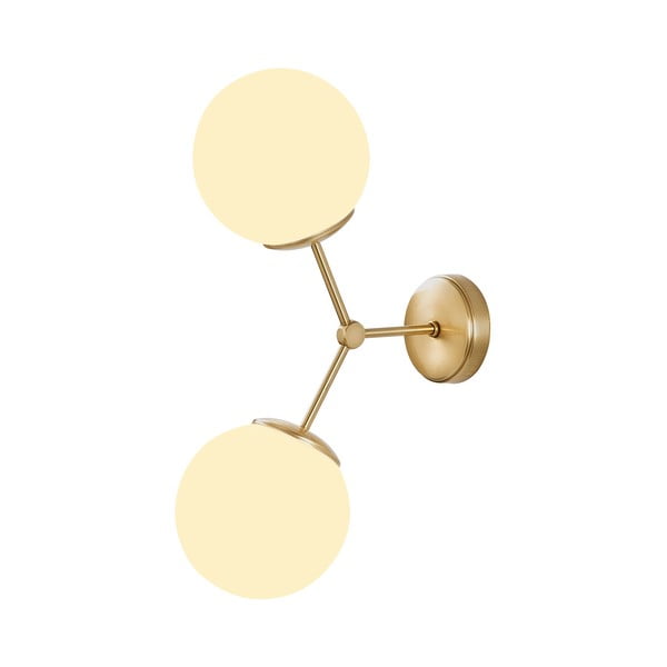 Sienas lampa baltā un zelta krāsā Opviq lights Damar-image-2