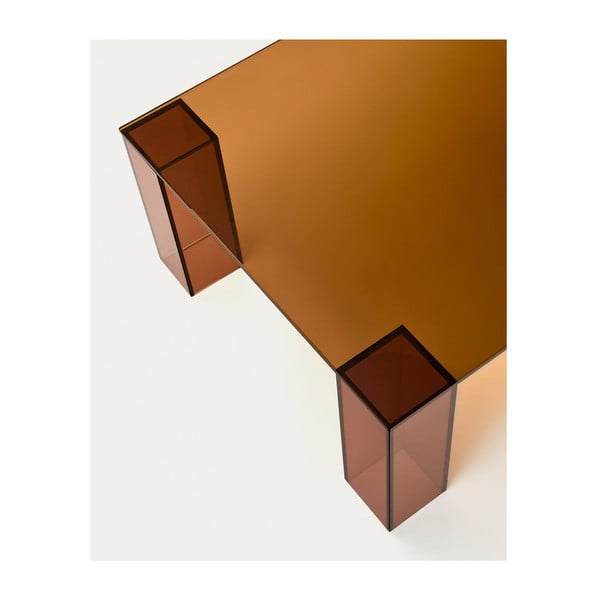 Brūns stikla žurnālgaldiņš 60x140 cm Adularia – Kave Home-image-3