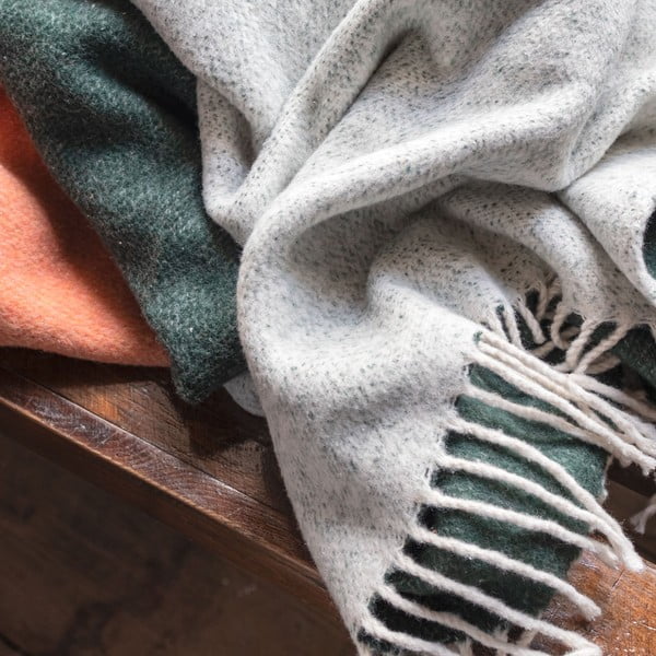 Zaļš/ķieģeļu sarkans pleds 125x190 cm Brick – Mette Ditmer Denmark-image-2