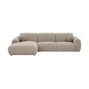 Pelēkbēšs stūra dīvāns (ar kreiso stūri/ar zvilni) Clyde – House Nordic