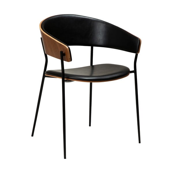 Melns mākslīgās ādas krēsls Crib – DAN-FORM Denmark