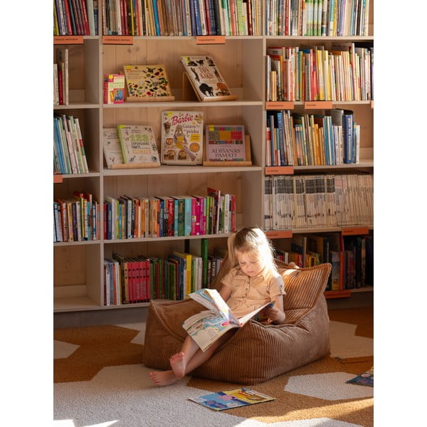 Brūns velveta bērnu sēžammaiss Chair – Wigiwama-image-1