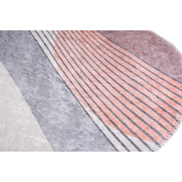 Gaiši rozā/gaiši pelēks mazgājams apaļš paklājs ø 80 cm Yuvarlak – Vitaus-image-2