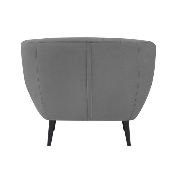 Mazzini Sofas Toscane pelēks krēsls, melnas kājas-image-3
