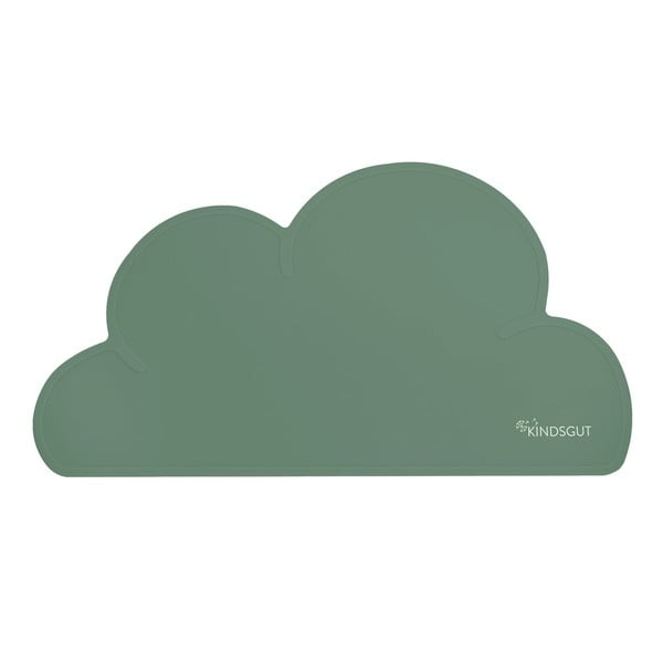Zaļš silikona paliktnis Kindsgut Cloud, 49 x 27 cm