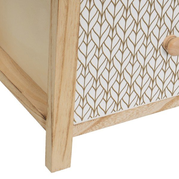 Dabīga toņa paulonijas masīvkoka augsta kumode 34x78 cm – Casa Selección-image-4