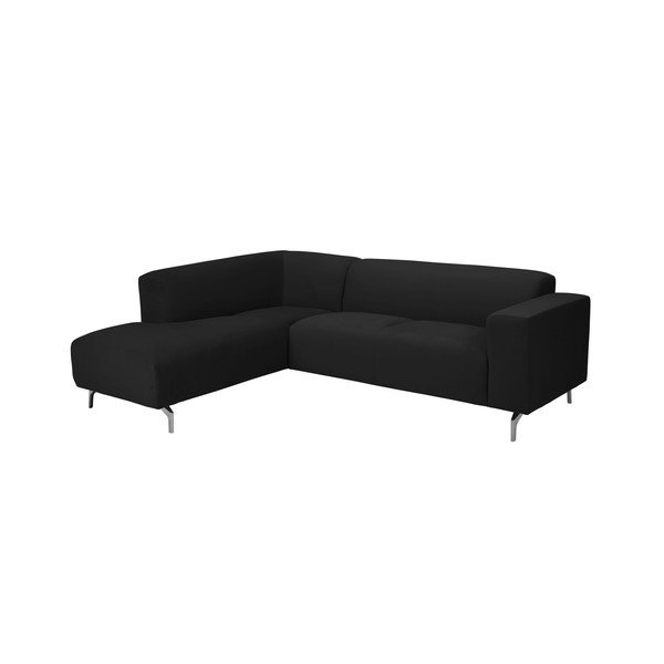 Melns stūra dīvāns Windsor & Co Sofas Orion, kreisais stūris-image-1