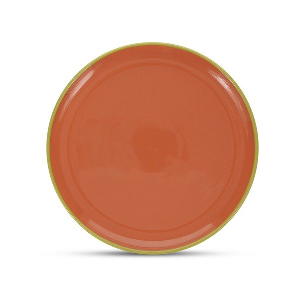 Zaļš/oranžs akmensmasas šķīvis ø 26 cm Duo – ONA